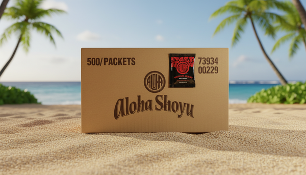 Aloha Hawaiian Shoyu Soy Sauce - Bulk Box of 500 Individual Travel Packets