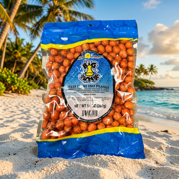 Aloha Gourmet Da Big Pounder Red Nori Iso Peanut, Crunchy Mochi Coated, 14oz