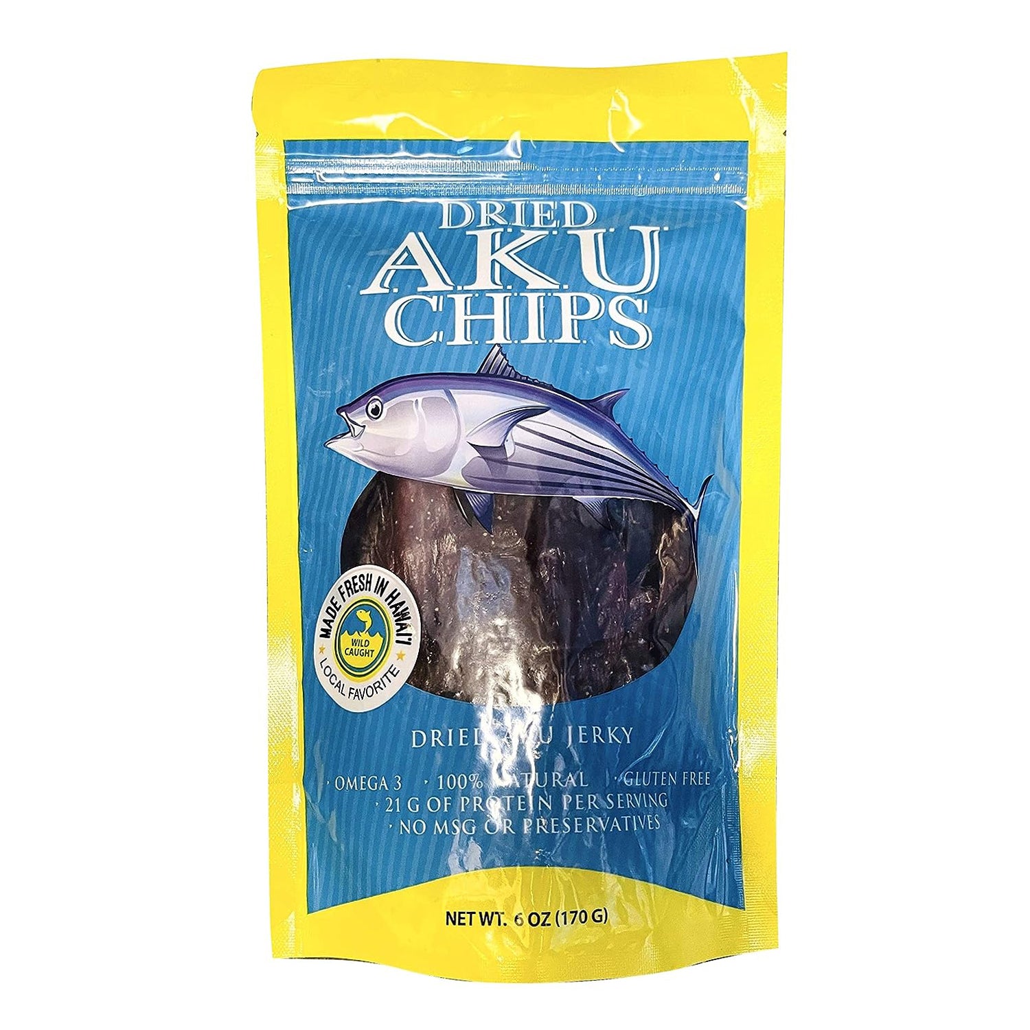 Hilo Hawaii Dried Wild Aku Skipjack Tuna Chips