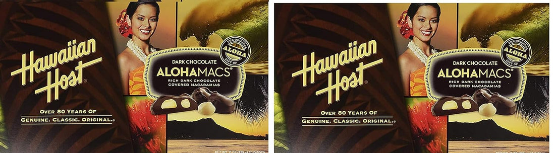 Hawaiian Host Alohamacs Dark Chocolate Covered Macadamia Nuts (1 Box)