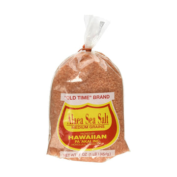 Hawaiian Pa'Akai Inc, Alaea Sea Salt Medium Grains, 16 oz