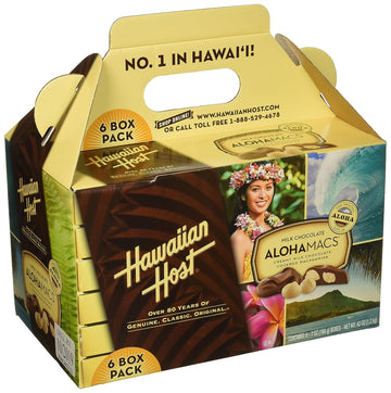 Hawaiian Host Aloha Macs Milk Chocolate Macadamia Nuts (6 ounce box, 12 pieces) (1 Box)