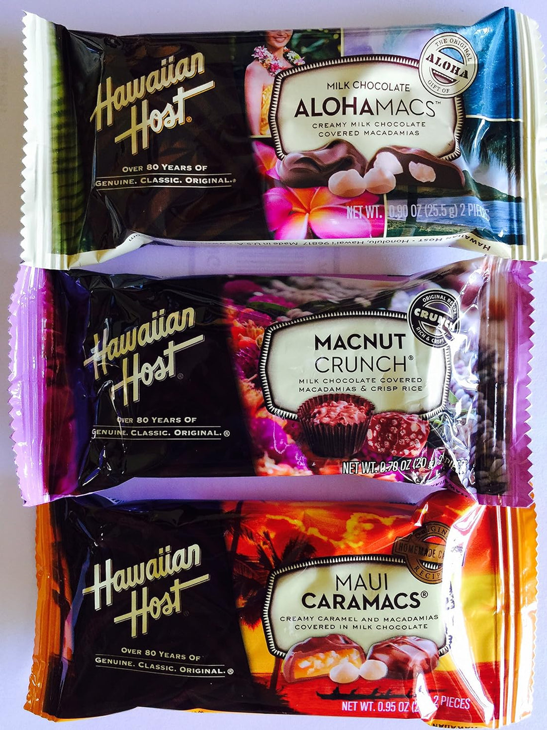 Hawaiian Host Island Trio Gift Pack 18 Count Chocolate and Macadamia