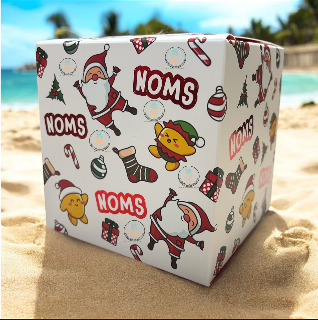 NOMS Hawaiian Snack Pack – Mele Kalikimaka Christmas Limited Edition Gift Box, Tropical Flavors with Lychee, Mango, and More – Perfect for Holidays, Parties & Unique Gifts