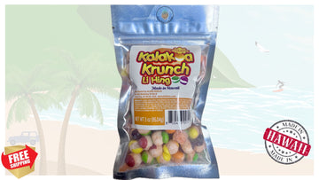 Kalakoa Krunch Tropical Candy Mix - Gluten-Free, Gelatin-Free Bite-Size Sweets from Hawaii - 3 oz Bag (Li Hing, 3 oz)