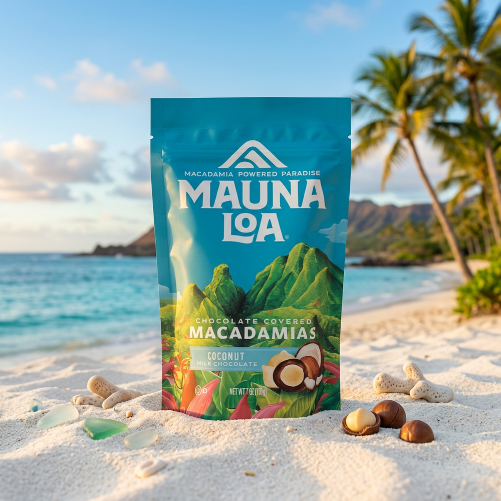 Mauna Loa Chocolate Covered Macadamias, Coconut Milk Chocolate, 7 oz