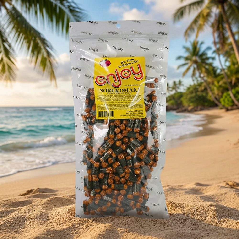 Enjoy Nori Komaki Arare Rice Crackers, Savory Seaweed Flavor, 6.5 oz Bag