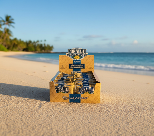 Punalu'u Bake Shop Hawaiian Macadamia Nut Shortbread Cookies - 18 Individually Wrapped Local Favorites