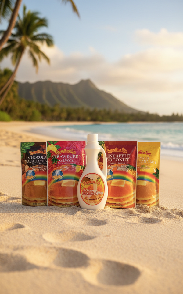 Hawaiian Sun Pancake & Syrup Lover's Ultimate Bundle - Authentic Coconut Syrup & Tropical Mixes