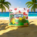 Hawaii Candy Factory NOMS Lychee Gummies - Li Hing Mui & Lemon Peel Covered - 2.6 oz Resealable Bag