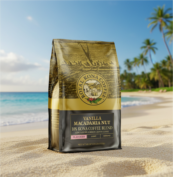 Royal Kona Vanilla Macadamia Ground Coffee 40oz 🏝️ ✈️ Arrives in 2 Days — FREE