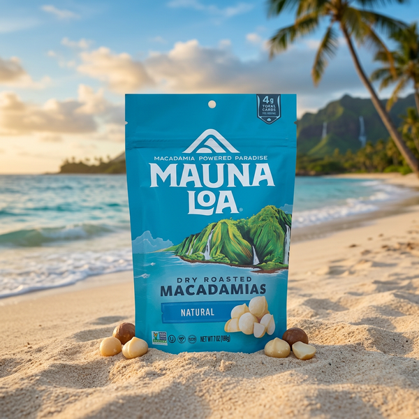 Mauna Loa Dry Roasted Natural Macadamias, Premium Island Snack, 4.5 oz