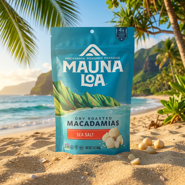 Mauna Loa Dry Roasted Macadamias, Sea Salt, Keto-Friendly, 4.5 oz