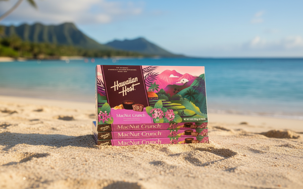 Hawaiian Host MacNut Crunch Milk Chocolate Covered Macadamias with Crisp Rice (6-Pack)