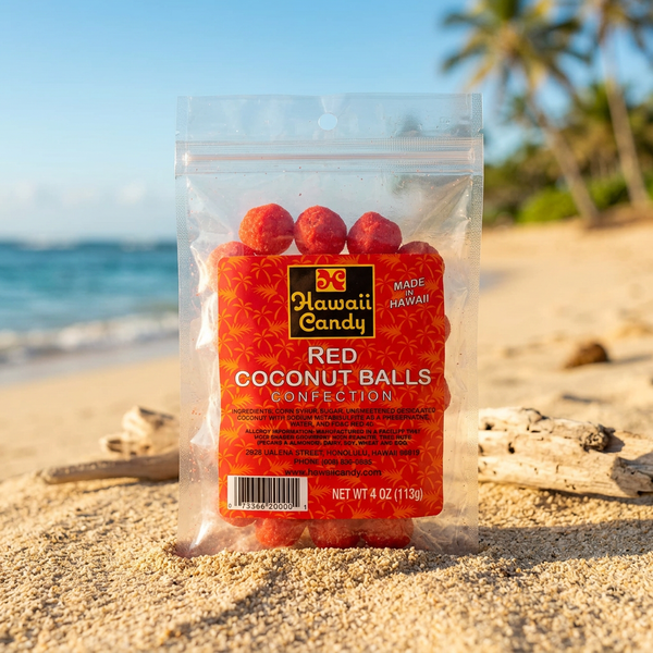 Hawaii Candy Confection Balls, Authentic Island Treat, 5oz Bag