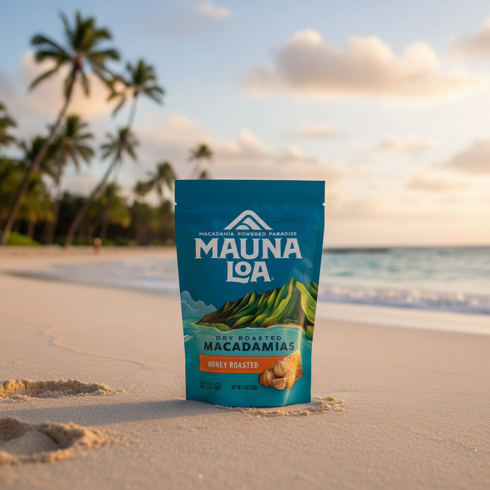 Mauna Loa Honey Roasted Macadamia Nuts - Fresh 7oz Bag - Premium Island-Crafted Sweet Snack