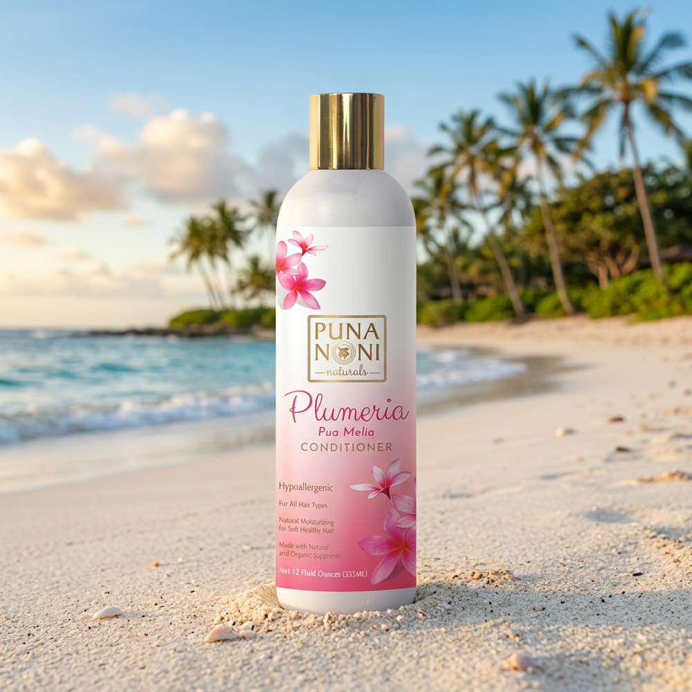 Puna Noni Conditioner Plumeria, Hawaiian Noni & Coconut Oil, 8 fl oz