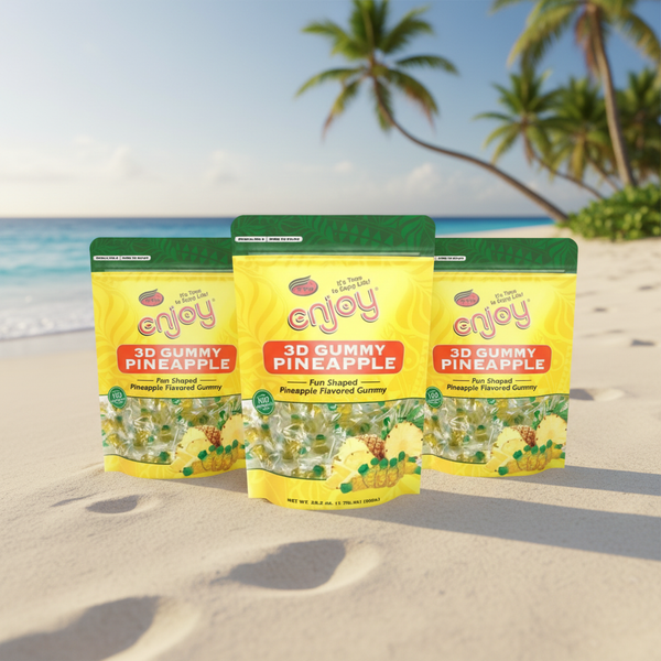 Enjoy Hawaii Snacks 3D Gummy Pineapple, Large 28.2 Oz Bags (Pack of 3) — ✈️ Arrives in 2 Days — FREE