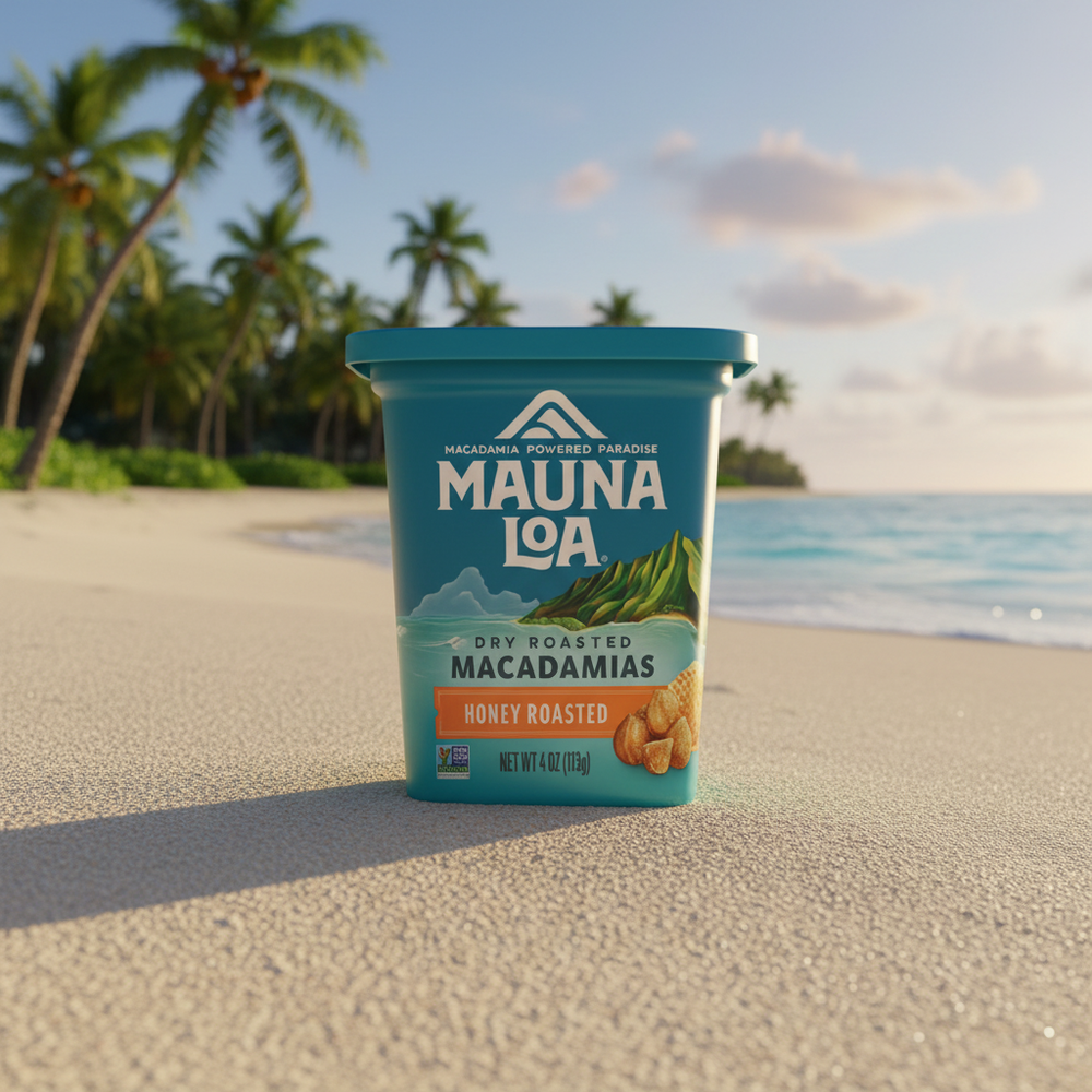 Mauna Loa Honey Roasted Macadamia Nuts - 4 oz. Cup - Authentic Hawaiian Roasted Snack