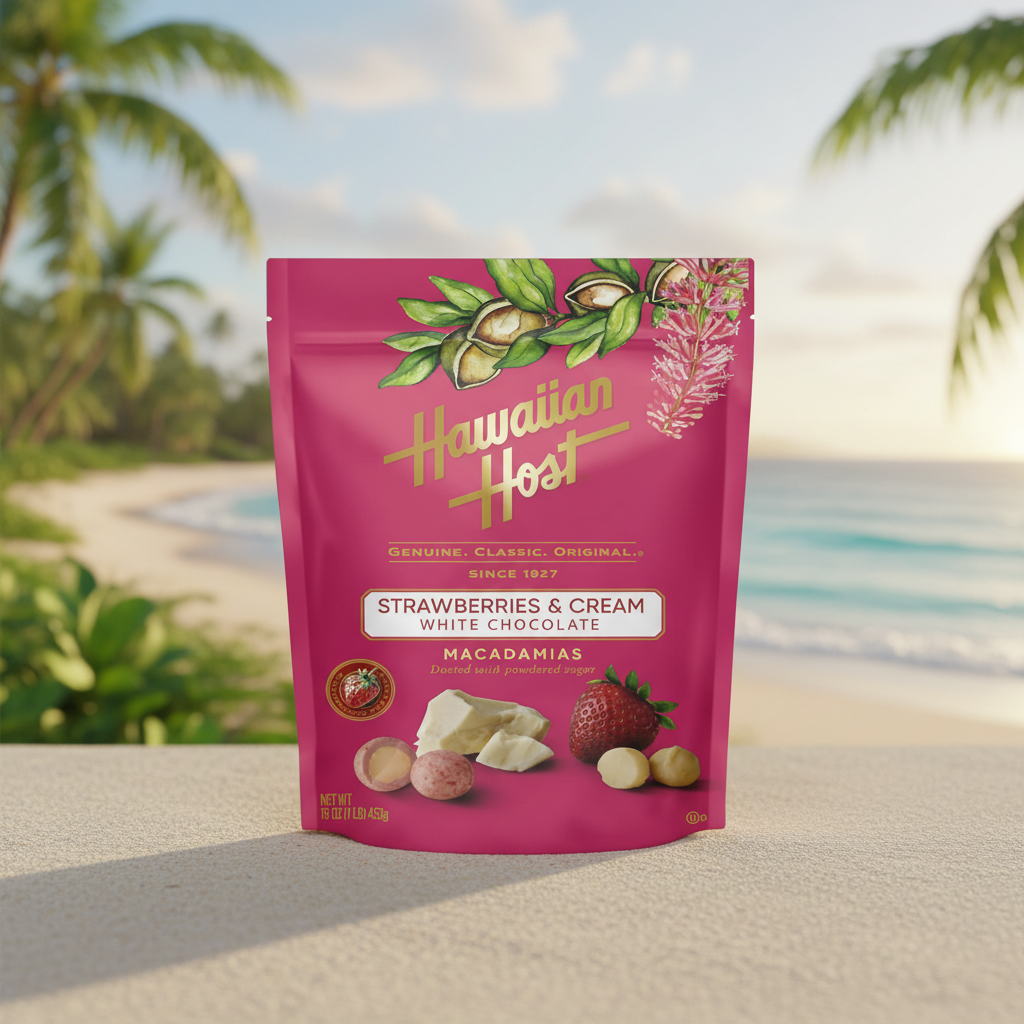 クリーミー　マダラ＆ハシラマ Hawaiian Host Strawberries & Cream Paradise Collection Large Bag