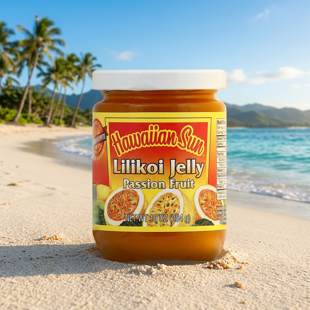 Hawaiian Sun Lilikoi Passion Fruit Jelly, Sweet & Tangy, 10 oz