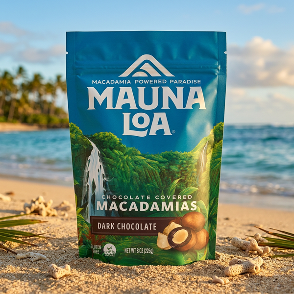 Mauna Loa Dark Chocolate Macadamias, Premium Roasted, Medium Bag