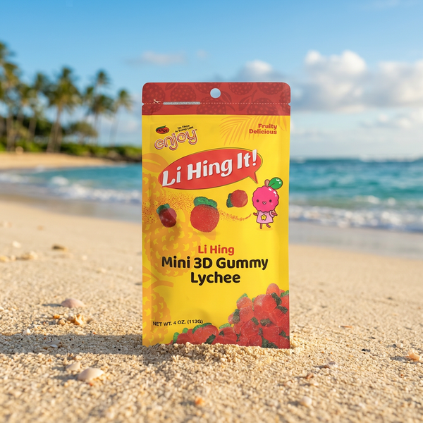Li Hing It! Mini 3D Lychee Gummy Candy, Authentic Hawaiian Style, 4 oz Bag
