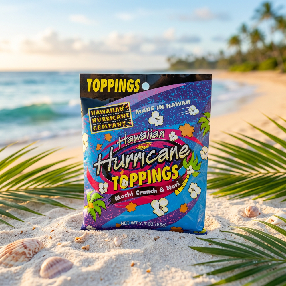 Hawaiian Hurricane Company Popcorn Toppings, Mochi Crunch & Nori, 2-Pack 4.6 oz