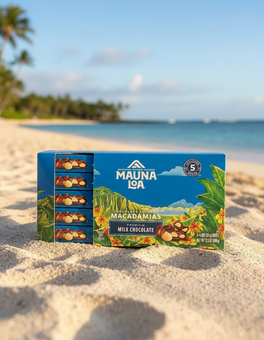 Mauna Loa Milk Chocolate Covered Macadamia Nuts - 5 Box Gift Set Exclusive