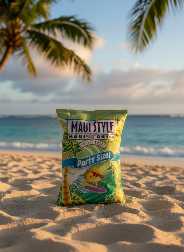 Maui Style Maui Onion Potato Chips - Authentic Island-Crafted Kettle Crunch, 14.5 oz Bag