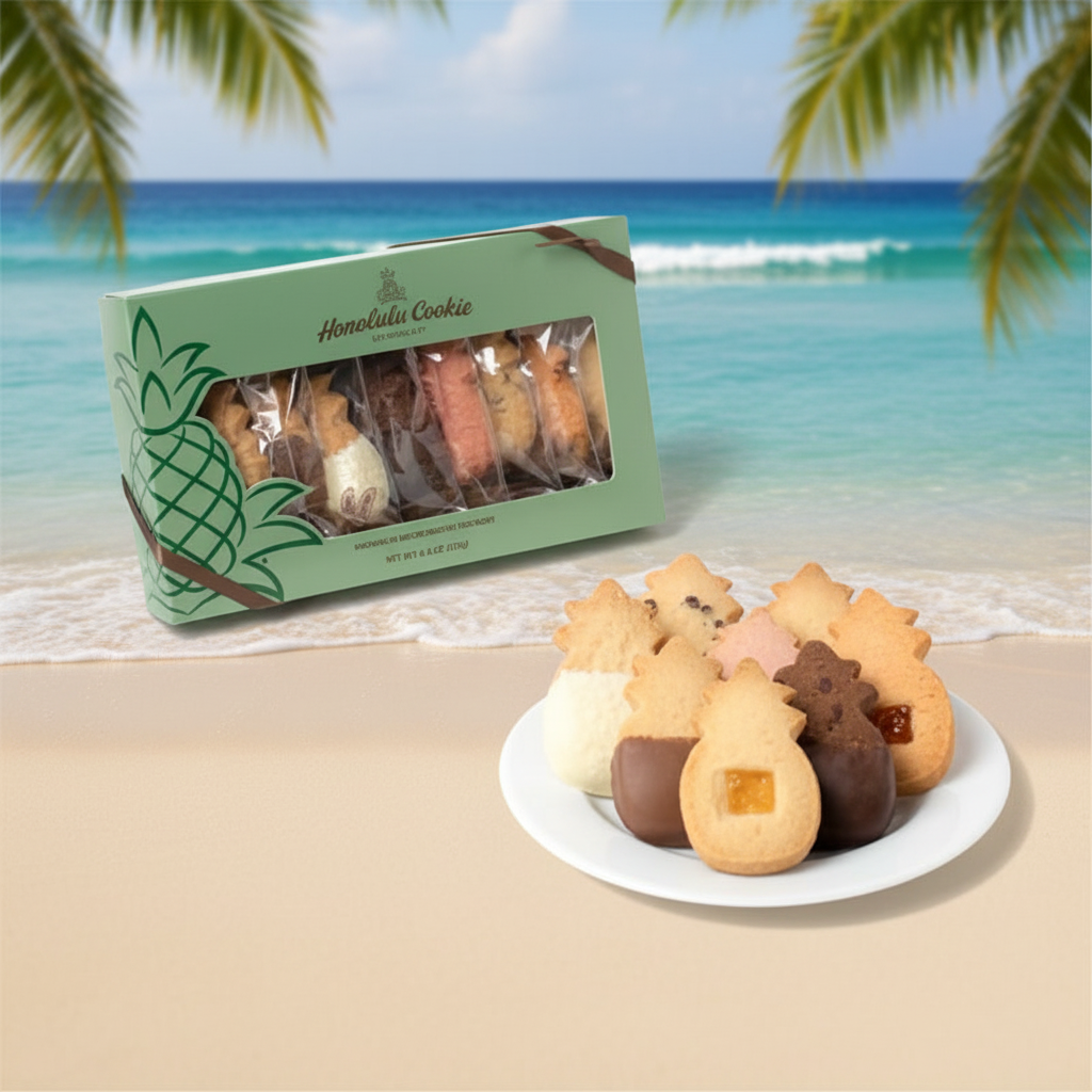 Honolulu Cookie Company Pineapple Window Box - 8pc Assorted