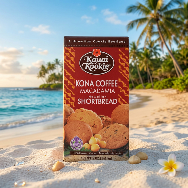 Kauai Kookies Kona Coffee Macadamia Cookies, Island-Baked, 5 oz.