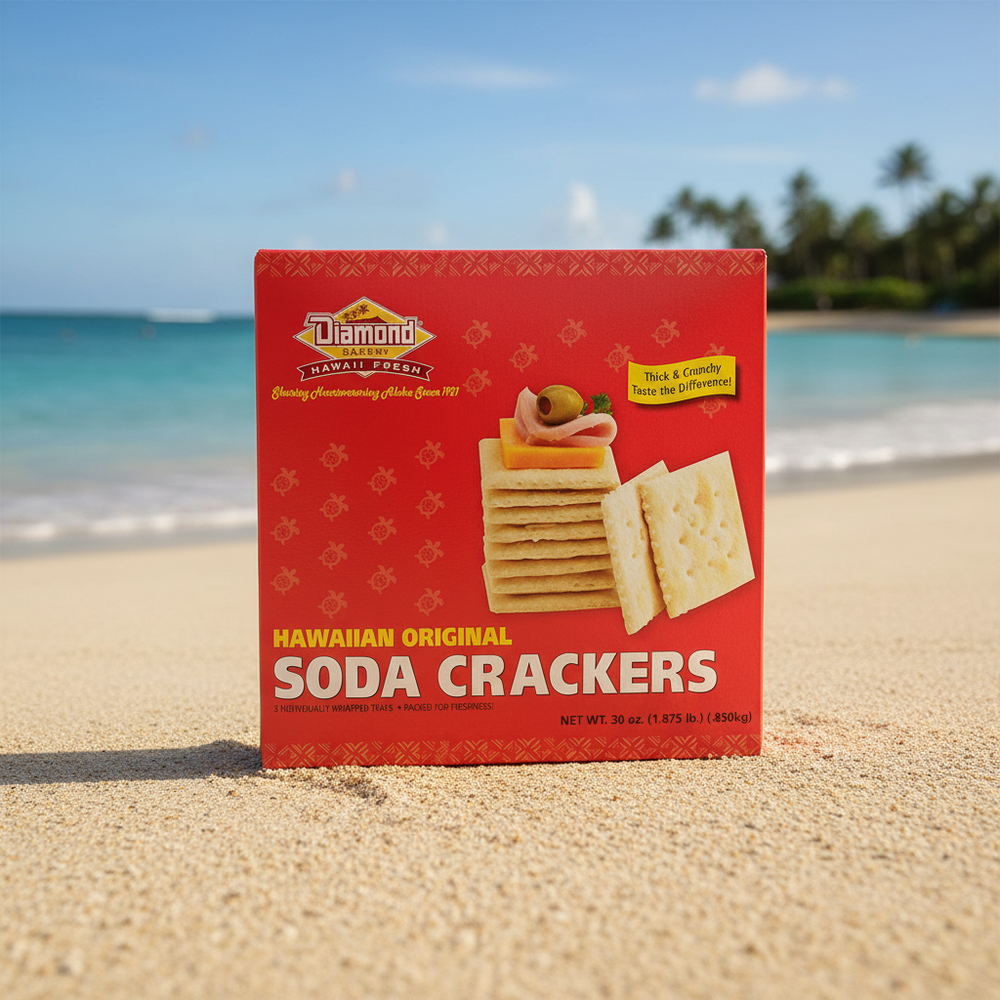 Diamond Bakery Hawaiian Original Soda Crackers - Large 30oz Sharing Size