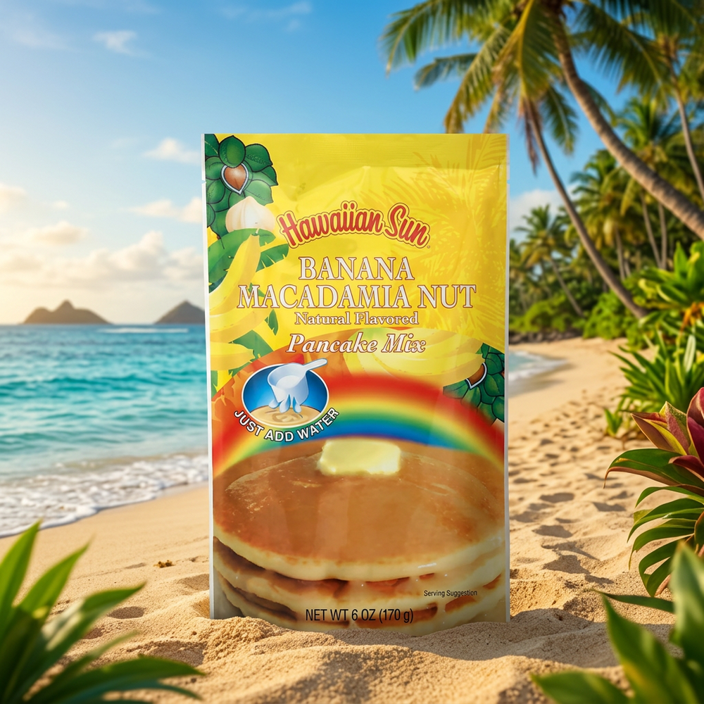 Hawaiian Sun Pancake Mix, Traditional Island Recipe, 6 oz