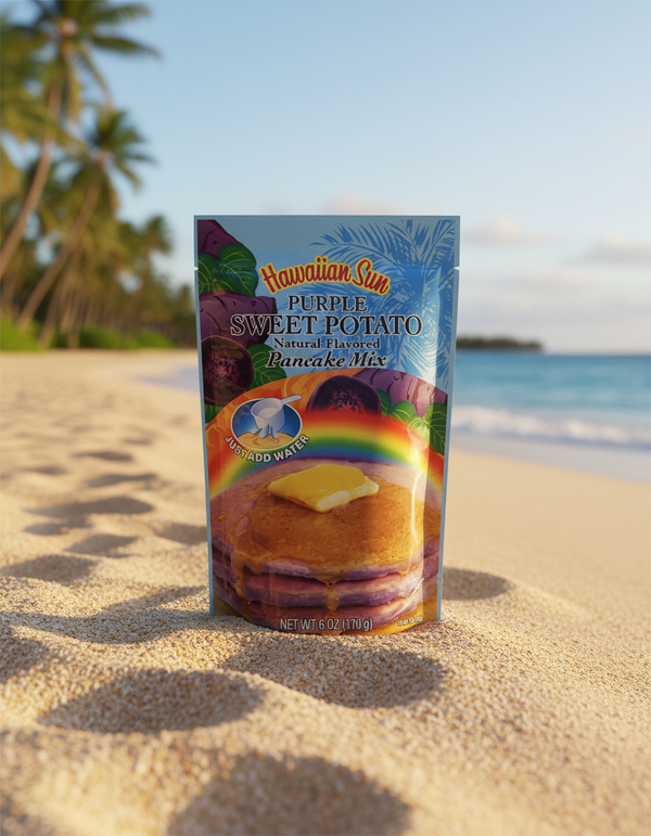 Hawaiian Sun Purple Sweet Potato Pancake Mix – Fluffy & Vibrant Island-Style Breakfast, 6oz Pouch