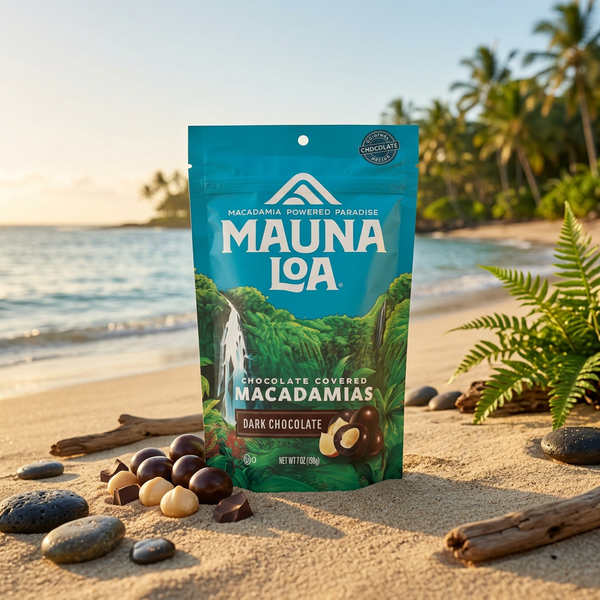 Mauna Loa Dark Chocolate Covered Macadamias, Indulgent Island Snack, 4.5 oz