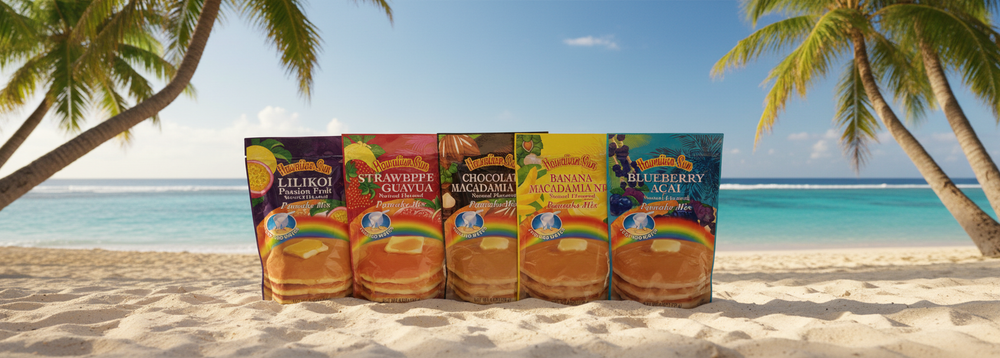 Hawaiian Sun Pancake Mix Assorted Bundle (6 Pack) - Authentic Tropical Island Breakfast Variety