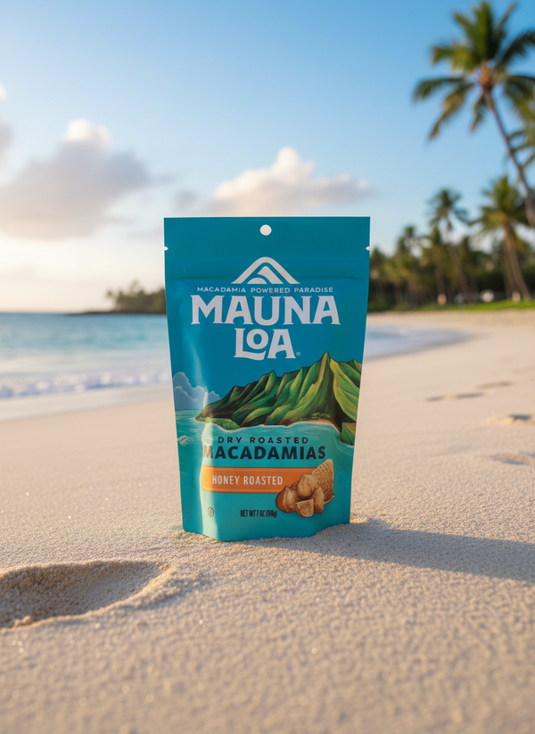 Mauna Loa Honey Roasted Macadamias, Sweet & Crunchy, 4.5 oz Bag (approx)