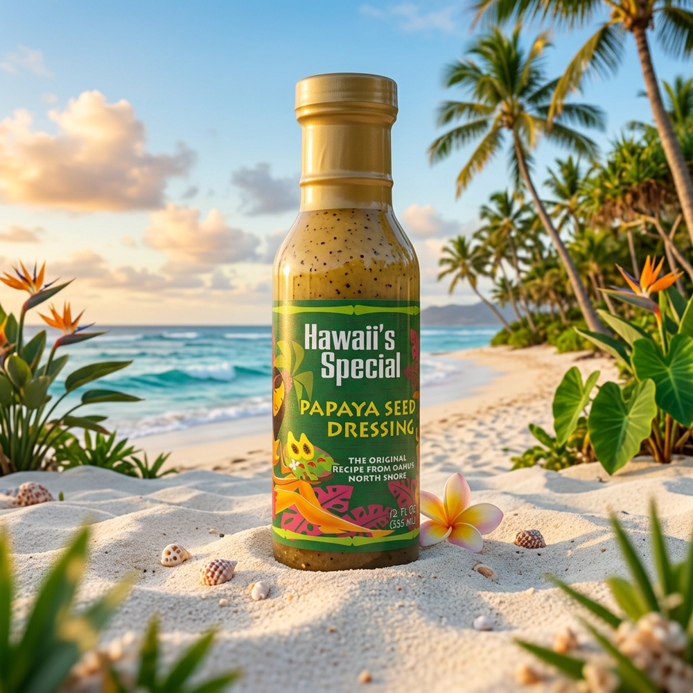 Hawaii Special Papaya Seed Dressing, Zesty & Tangy, 2 x 12 oz