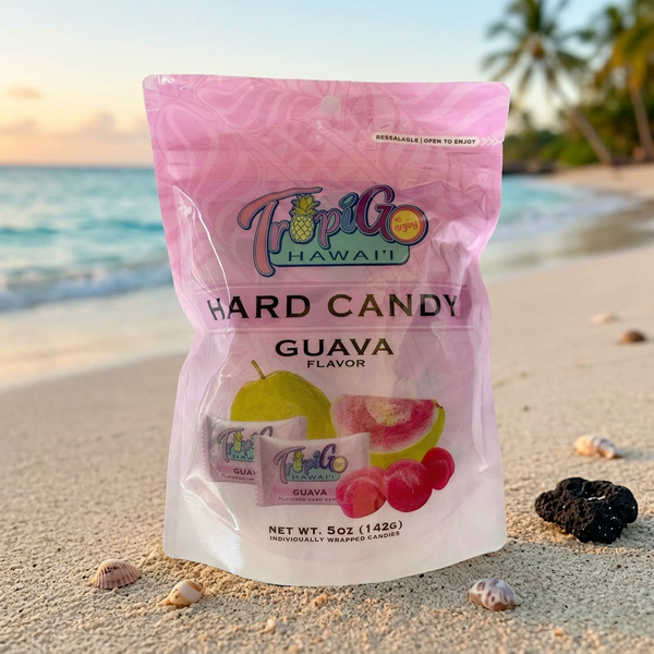 TropiGo Hawaii Guava Hard Candy, Individually Wrapped, 5 oz