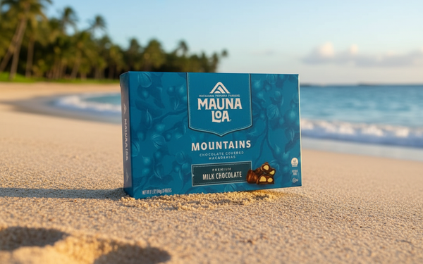Mauna Loa Mountains Milk Chocolate Covered Macadamia Nuts - Premium Hawaiian Roasted Treats (4.3 oz)