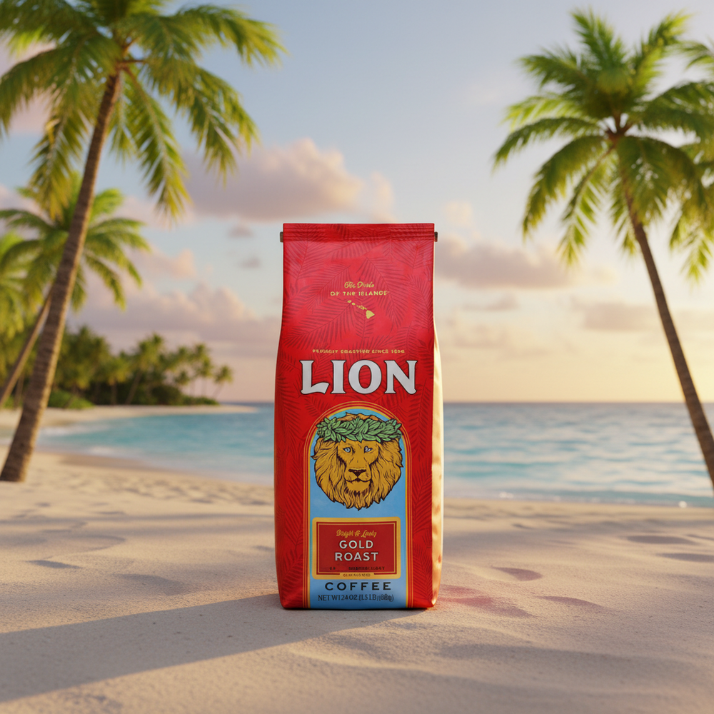 Lion Coffee Original Medium Roast Ground - 24oz Bag  - A Taste of Aloha