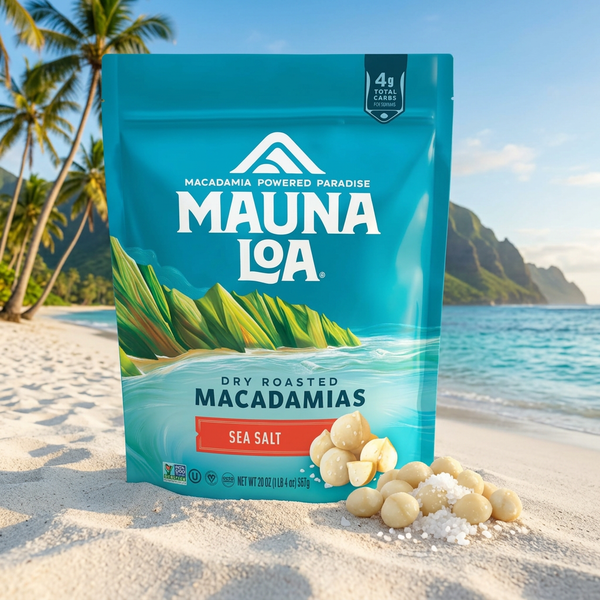Mauna Loa Sea Salt Roasted Macadamia Nuts, Keto & Gluten-Free, 20oz Bag