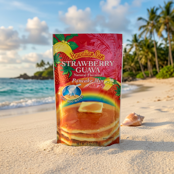 Hawaiian Sun Guava Pancake Mix, Authentic Island Flavor, 6 oz