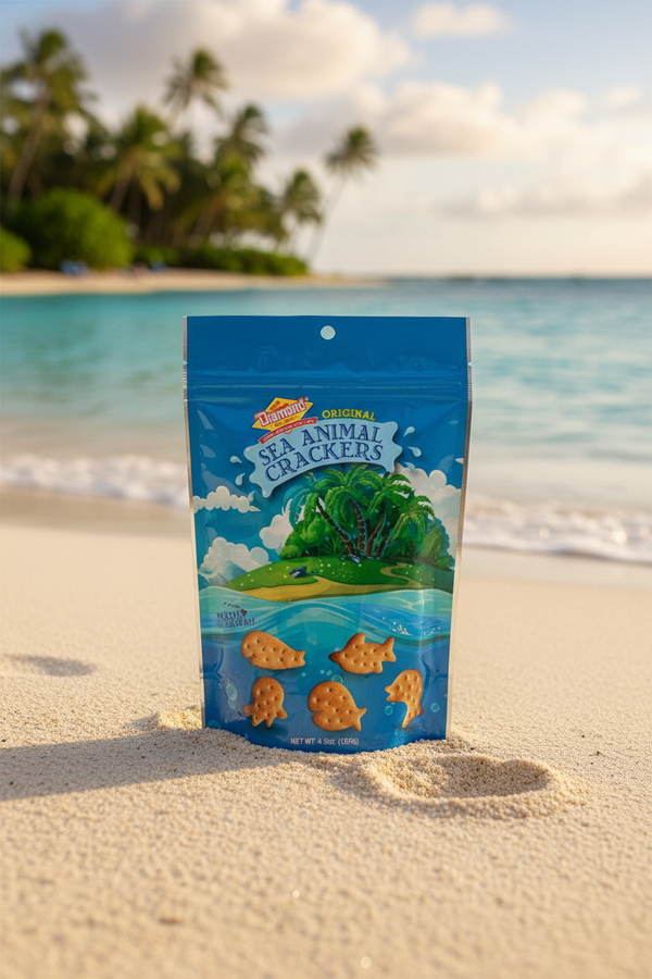 Diamond Bakery Hawaiian Sea Animal Crackers - Original Island-Crafted Snacks (4.5oz)
