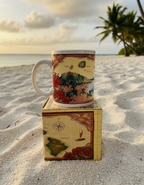 Hawaiian Islands Chain Ceramic Coffee Mug - 10oz Island Silhouette Design with Gift Box