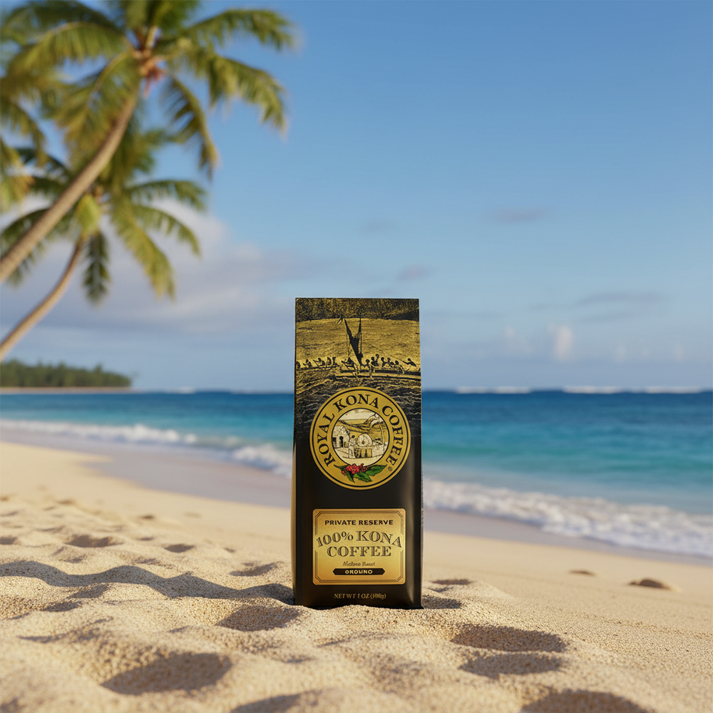 ROYAL KONA COFFEE 100% Hawaiian Private Reserve Medium Roast Ground Coffee, 7 oz