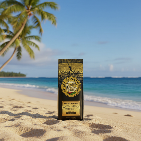 ROYAL KONA COFFEE 100% Hawaiian Private Reserve Medium Roast Ground Coffee, 7 oz