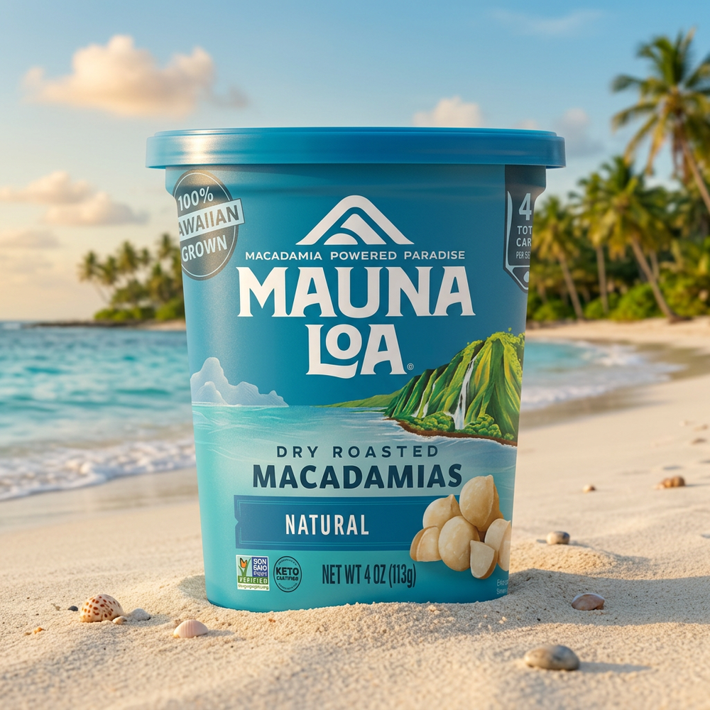 Mauna Loa Dry Roasted Natural Macadamias, 100% Hawaiian, 4 oz