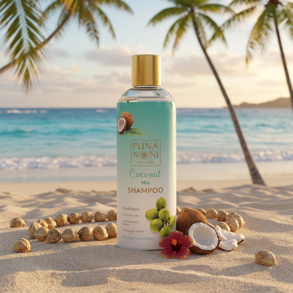 Puna Noni Naturals Noni & Coconut Revitalizing Shampoo - Island-Crafted Hair Care (12 fl oz)